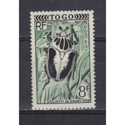 Togo 1955 : Protection De La Nature : Goliath De Drury - Timbre 8 F. Neuf *