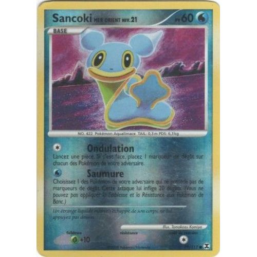Carte Pokémon "Sancoki Mer Orient Niv.21" Pv60 Holo Reverse 79/111
