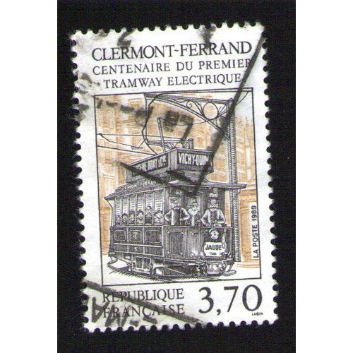 France Oblitéré Used Stamp Clermont Ferrand Centenaire Du 1er Tramway Électrique 1989 Y&t 2608