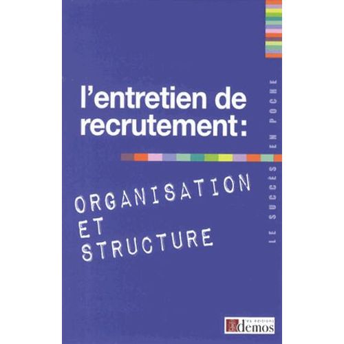 L'entretien De Recrutement : Organisation Et Structure