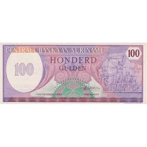 Billet De 100 Gulden Du Suriname