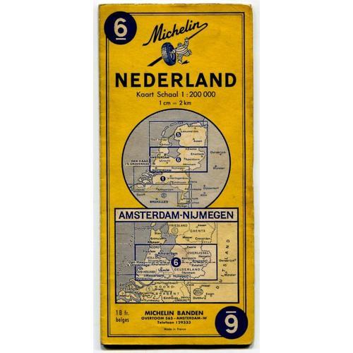 Carte Michelin  N° 6 Nederland : Amsterdam - Nijmegen