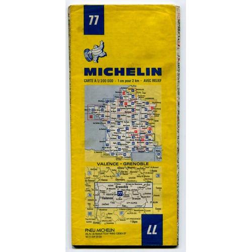 Carte Michelin N° 77 Valence - Grenoble - 1979 - 1980