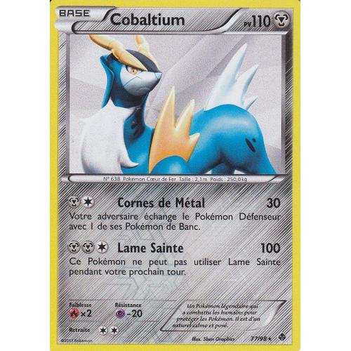 Carte Pokemon - Cobaltium 77/98 - Holo Reverse - N§B Pouvoirs Emergents -