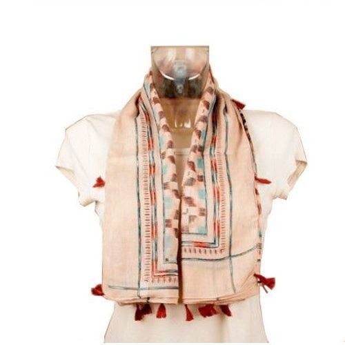 Foulard Carré En Pur Coton 100 X 100 Cm