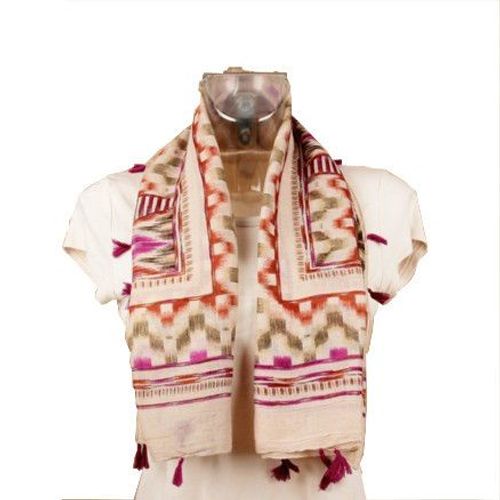 Foulard Carré En Pur Coton 100 X 100 Cm