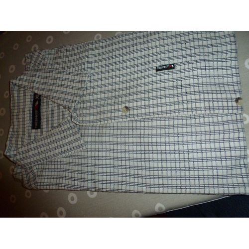 Chemise Manches Courtes Trespass Beige Rayée Marine