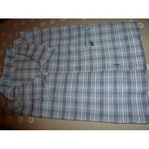 Chemise Quechua Bleu Rayée Blanc Neuve Manches Courtes