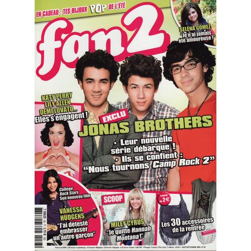 Fan 2 / 08-2009 N°83 : Jonas Brothers (3p + 4 Fiches Posters) Selena Gomez (2p) Sliimy (2p)