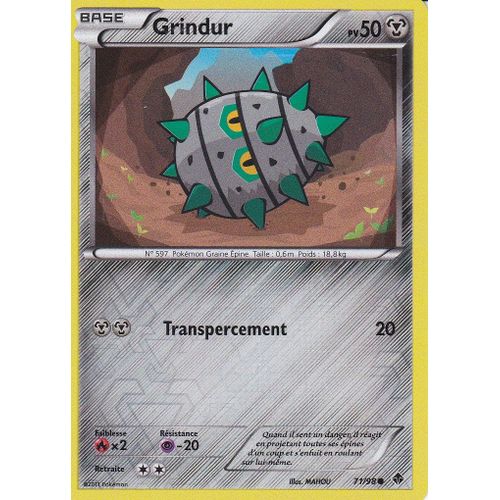 Carte Pokemon - Grindur - 71/98 - Reverse - Pouvoirs Emergents -