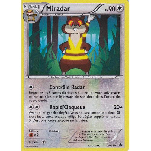 Carte Pokemon - Miradar - 79/98 - Reverse - Pouvoirs Emergents -