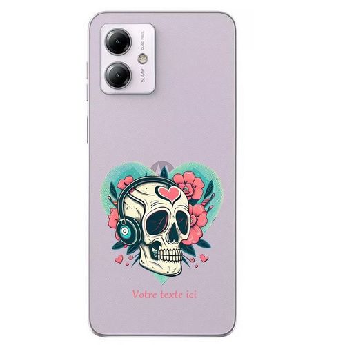 Coque Pour Moto G54 5g Mort Calavera Coeur Music