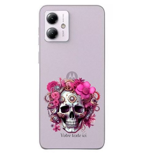Coque Pour Moto G54 5g Mort Fleur Steampunk Personnalisee
