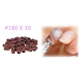 100 Embouts Manchons #180 Grain Fin 180 Ponceuse Emeri Rouleaux Lime Ongle 