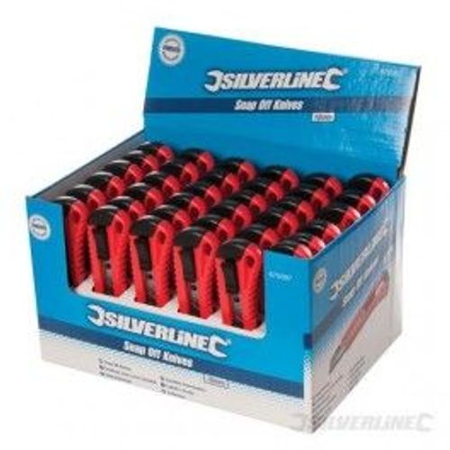Boîte présentoir de 36 cutters à lame sécable 18 mm 36 pcs SILVERLINE 675097