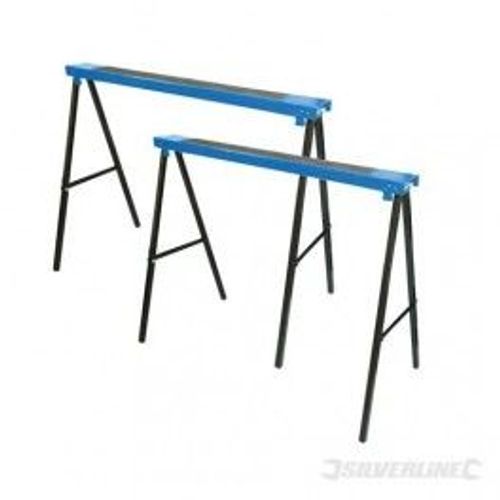 Chevalet de sciage 2 tréteaux métalliques 100 kg SILVERLINE 783160