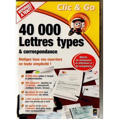 40000 lettres type et correspondance 1fichier