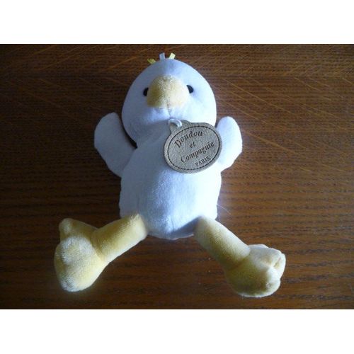 Poussin Blanc Et Jaune Doudou Et Compagnie