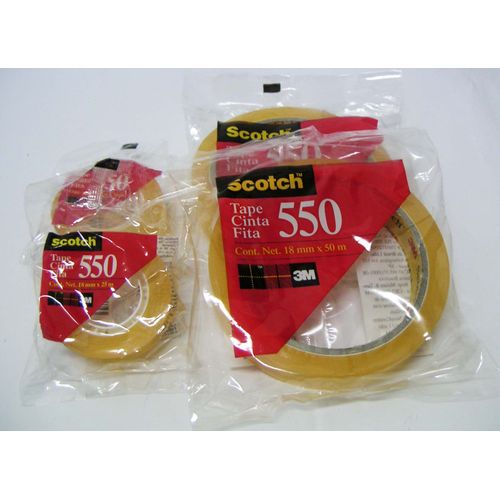 3M Scotch film  adhésif 550, transprent, 12 mm x 66 m, film