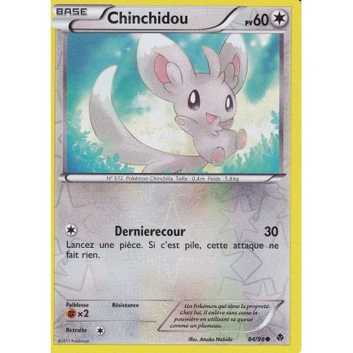 Carte Pokemon - Chinchidou - 84/98 - Reverse - Pouvoirs Emergents -