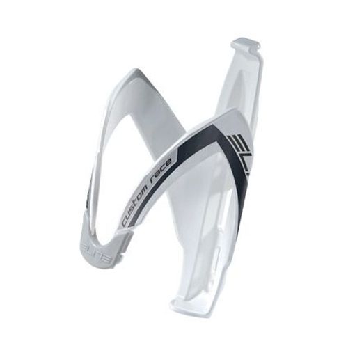 Elite Porte-Bidon Custom Race Blanc Brillant Logo Noir