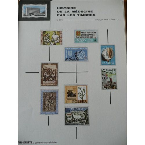Histoire De La Medecine Par Les Timbres - 2eme Série - Lutte Contre La Faim Planche 18 - Publicité Pharmaceutique Pour Tri-Ergyl - 478