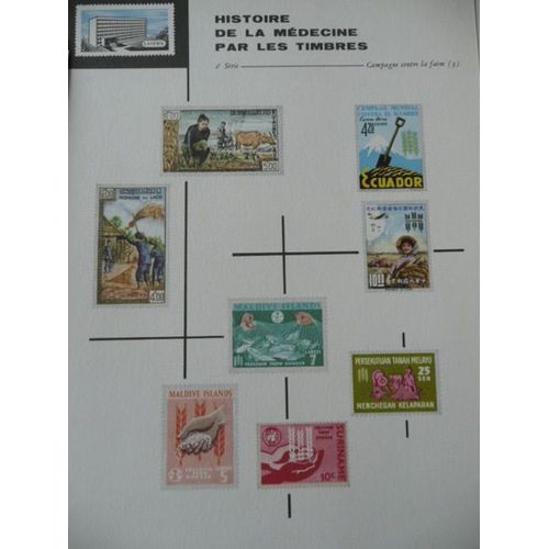 Histoire De La Medecine Par Les Timbres - 2eme Série - Lutte Contre La Faim Planche 20 - Publicité Pharmaceutique Pour Tri-Ergyl - 480