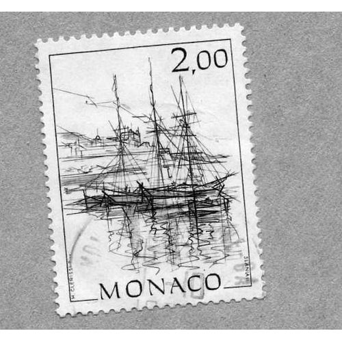 Timbre Monaco Oblitéré