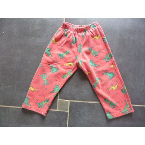 Pantalon De Pyjama Rouge Imprimé Dinosaure