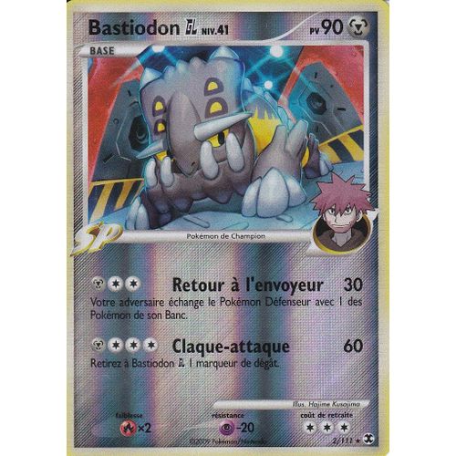 Carte Pokemon - Bastiodon - 2/111 - Holo Reverse - Platine Rivaux Emergeants -
