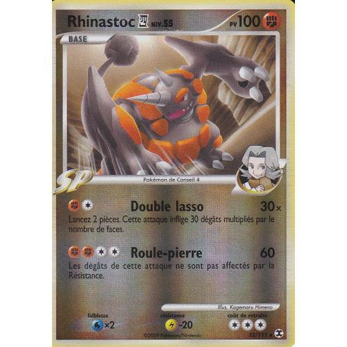 Carte Pokemon - Rhinastoc - 32/111 - Holo Reverse - Platine Rivaux Emergeants -