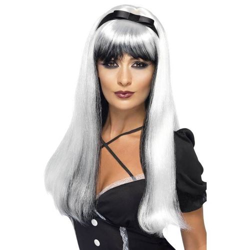Bewitching Wig, Silver Over Black, Female