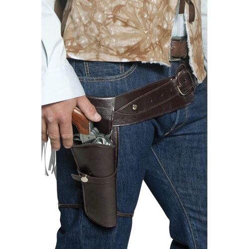 Authentic Western Wandering Gunman Belt And Holster, Unisex