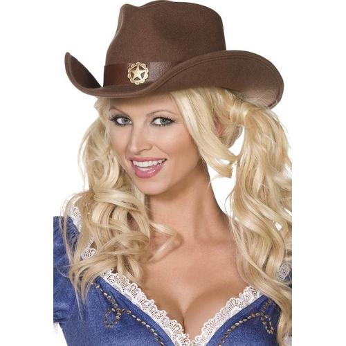 Fever Boutique Wild West Cowboy Hat, Female One Size