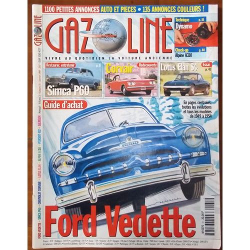 Gazoline 31 Dynamo Restaurer Simca P60 Corvair Lotus Elan S4 Ford Vedette Chevrolet Alpine A310