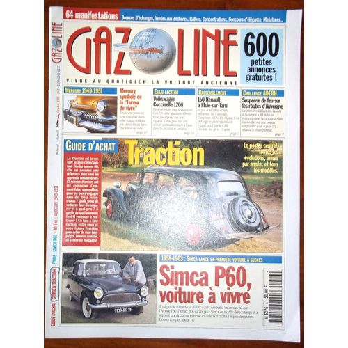 Gazoline 6  Citroen Traction Simca P60 Mercury 1949-1951 Coccinelle 1200