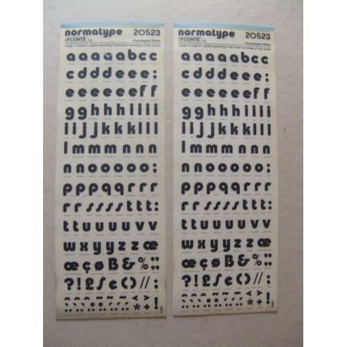 Lot De 2 Planches  Lettres  Transfert 24x9cm N°20523