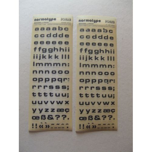 Lot De 2 Planches Lettres  Transfert 24x9cm N°20323
