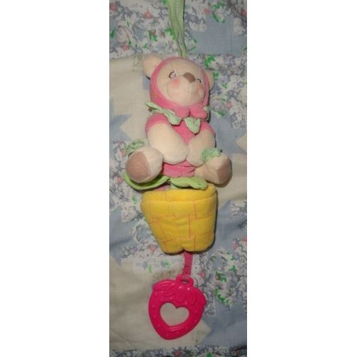 Doudou Musical Ours Fraise Nature Bearries Fisher