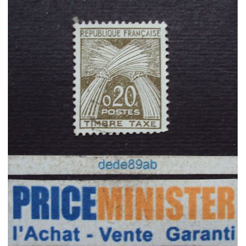 France.. 0.20 Timbre Taxe : Gerbes De Blé . Oblitéré.
