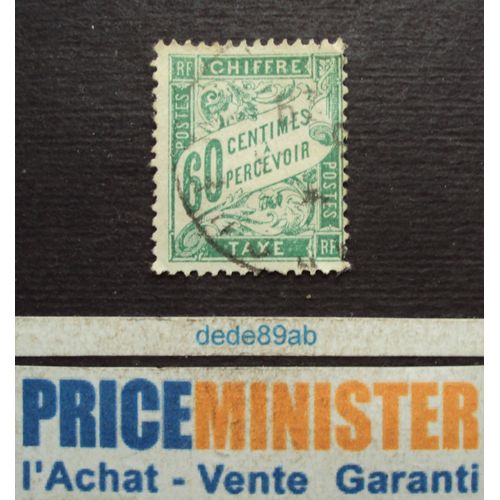 France.. 60c. Timbre Taxe : Type Duval . Oblitéré.