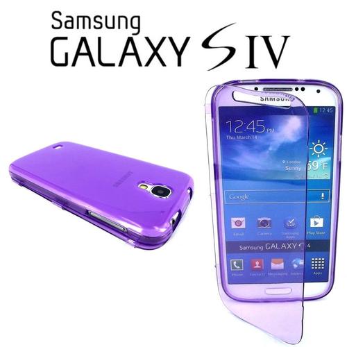 Housse Etui Coque En Silicone Gel + 3 Films Pour Samsung Galaxy S4 I9500