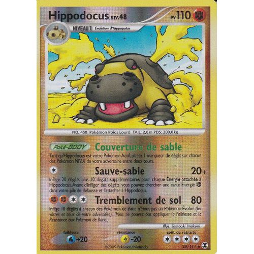 Carte Pokemon - Hippodocus - 25/111 - Holo Reverse - Pouvoirs Emergeants -