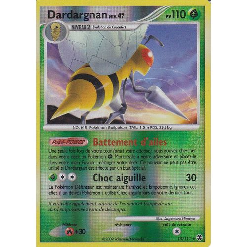 Carte Pokemon - Dardargnan - 15/111 - Holo Reverse - Pouvoirs Emergeants -