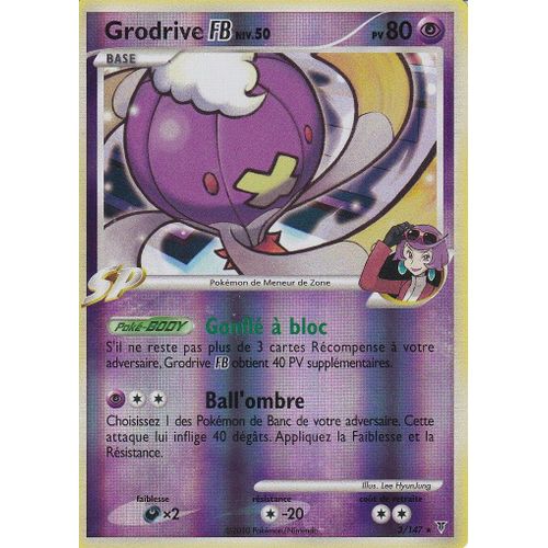 Carte Pokemon - Grodrive Fb - 3/147 - Holo Reverse - Platine Vainqueurs Supremes -