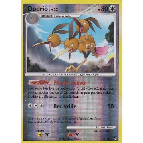 Carte Pokemon - Dodrio - 25/147 - Holo Reverse - Platine Vainqueurs Supremes -