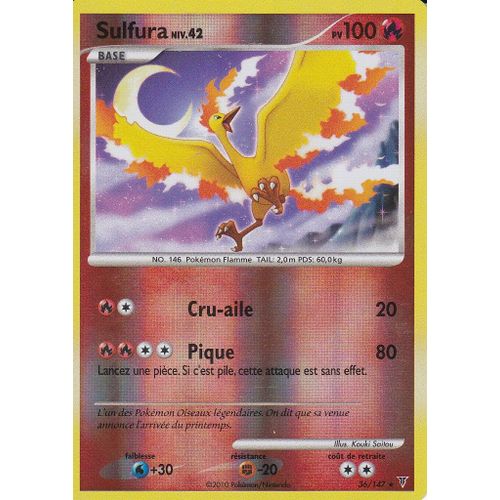 Carte Pokemon - Sulfura - 36/147 - Holo Reverse - Platine Vainqueurs Supremes -