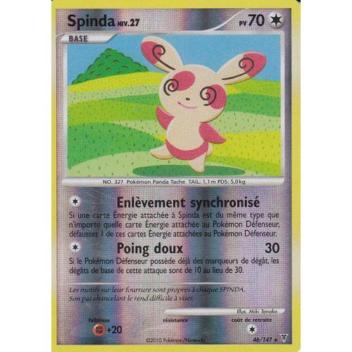 Carte Pokemon - Spinda - 46/147 - Holo Reverse - Platine Vainqueurs Supreme -