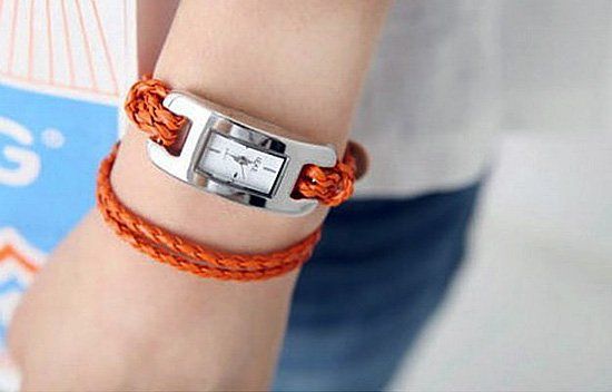 Montre discount bracelet tressé