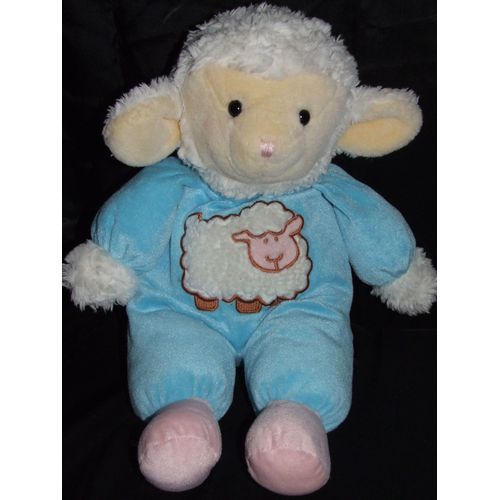 Mouton Agneau Maxita Doudou Bleu Peluche De 45 Cm